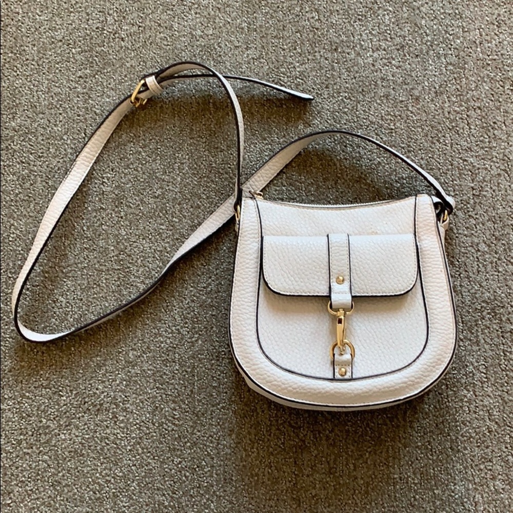 Cream crossbody purse